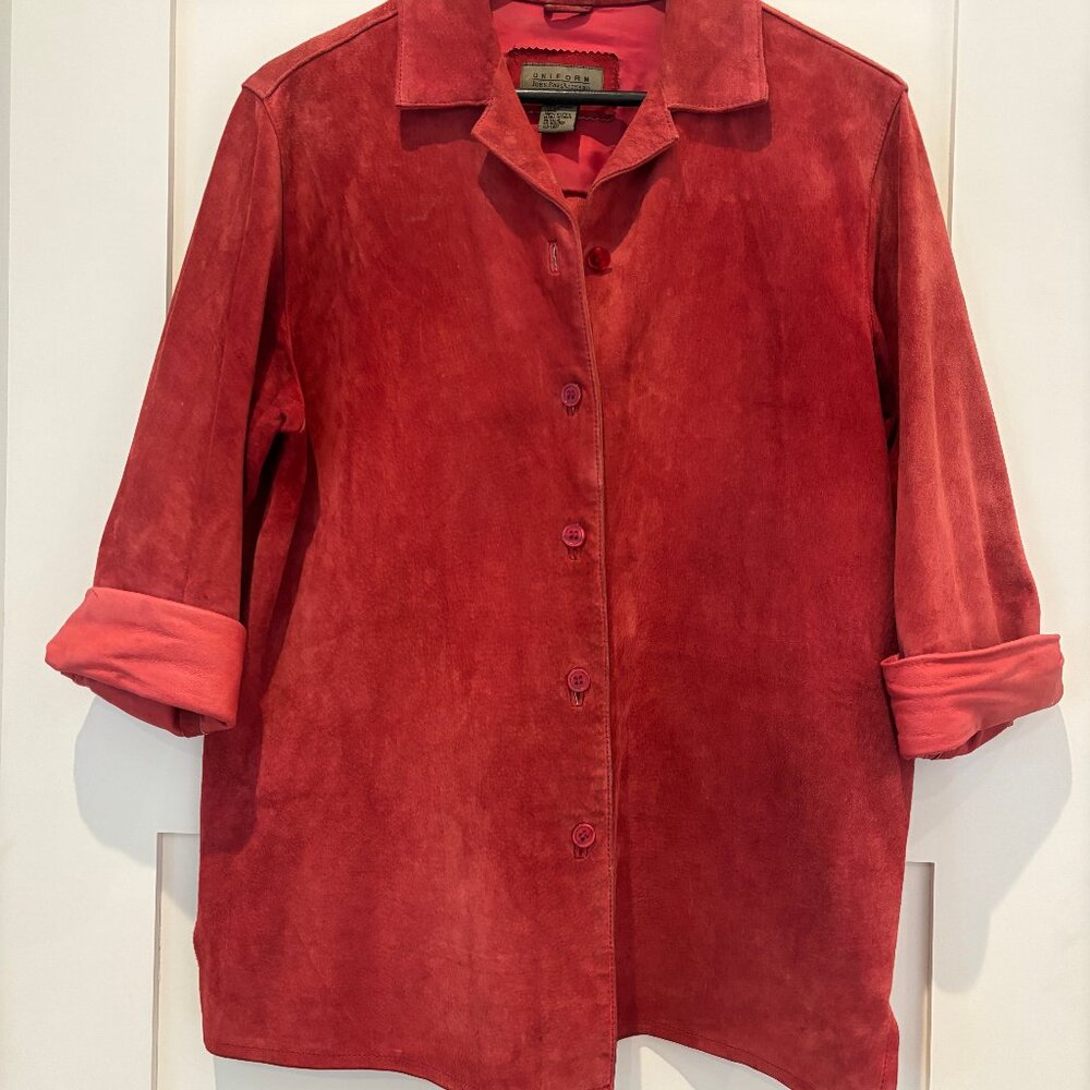 Vintage Red Suede Jacket